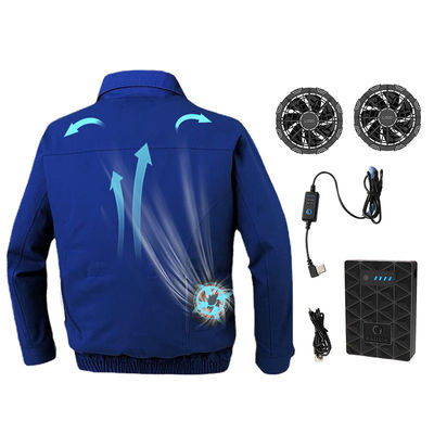 ODM Blue Air Conditioned Shirt 7.2V Battery Cooling Jacket مع مروحة