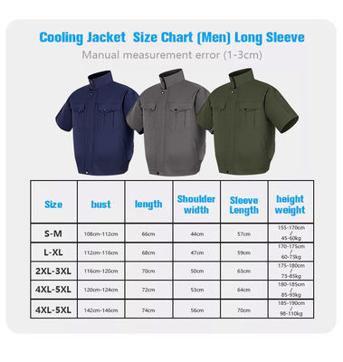 Turbo Fan Cooling Shirt XXXL قميص مكيف هواء شخصي للزراعة